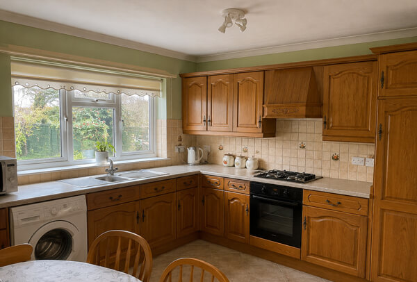 Functional kitchen before cupboard refurbishment in Dunstable
