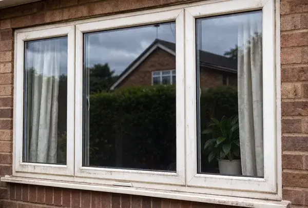 Before uPVC window frame painting results in Milton Keynes