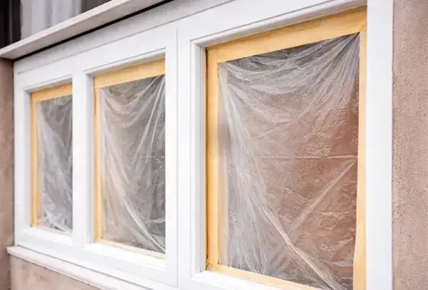 Window painting before results in Milton Keynes