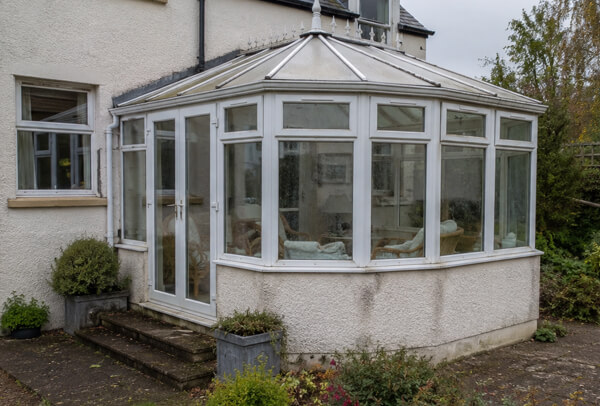 Conservatory before being painted anthracite grey