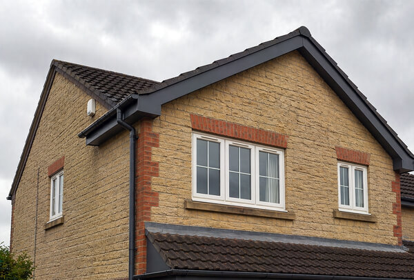 Bargeboards and gutters after painting in Milton Keynes