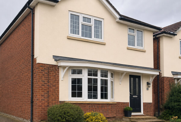Brick, render and painted exterior surfaces in Bedford after careful house washing