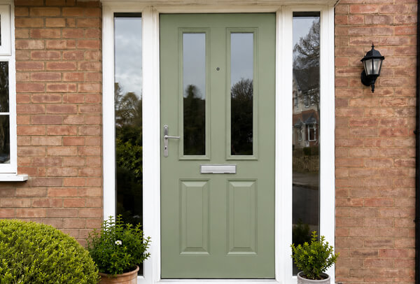 Front door after painting, showing a smarter entrance with a fresh modern finish