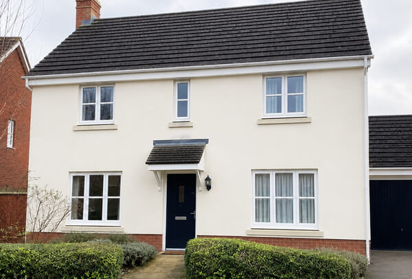 House exterior in Bedford after washing, with cleaner walls and a fresher appearance