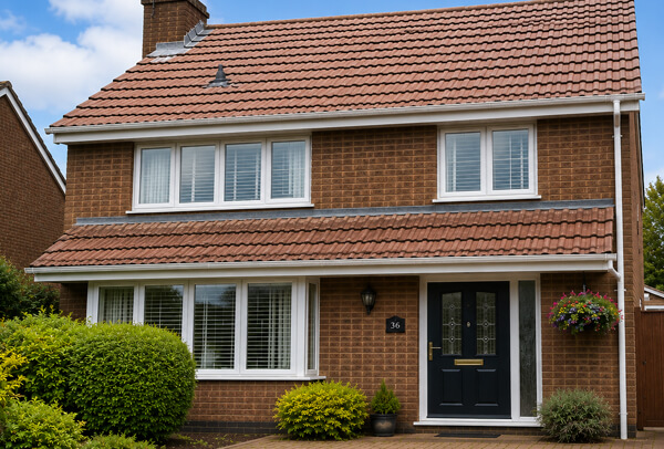 Bedford roof after cleaning with a clearer and more cared-for front elevation
