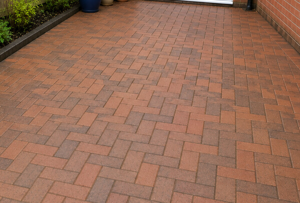 Patio in Bedford after professional pressure washing