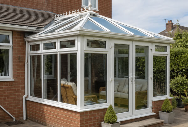 Conservatory before a frame colour change