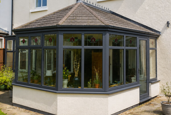 Conservatory frames after being matched with the house in Aylesbury