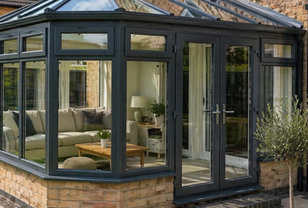 Conservatory frames after painting in Milton Keynes