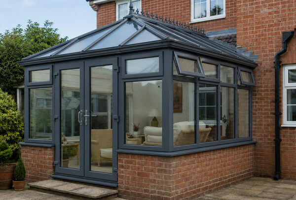 Conservatory after painting with a smarter updated frame colour