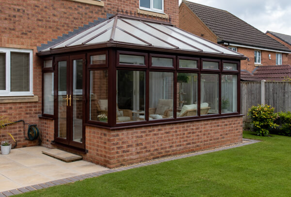 Conservatory in Bedford before spraying with frames ready to be assessed