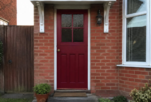 Different door materials in Luton after painting, showing a refreshed professional finish