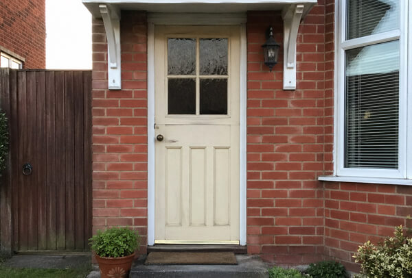 Different door materials in Luton before painting, including uPVC, timber, composite or aluminium