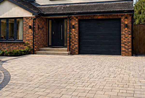Driveway in Northampton after cleaning, with a neater and more refreshed surface