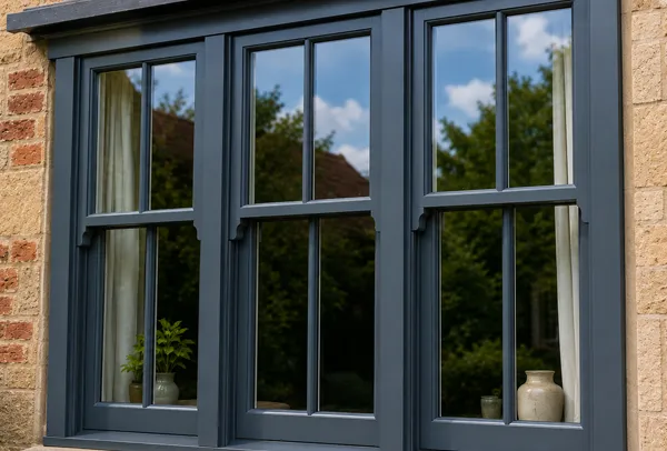 Window frames after painting with a cleaner finish