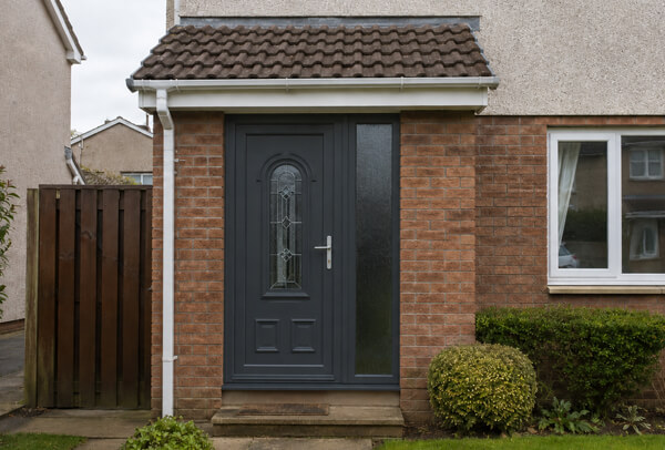 External door after painting, showing a fresh finish and improved entrance