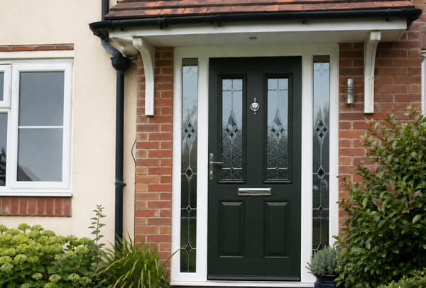 External door in Luton after painting, showing a fresh finish and improved entrance