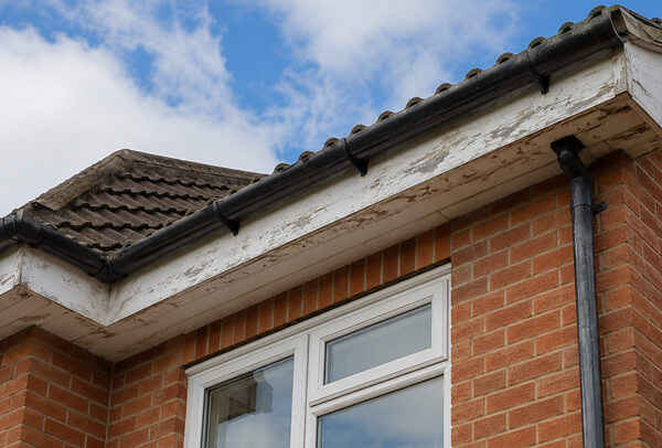 Fascias and soffits in Bedford before painting with a faded exterior finish
