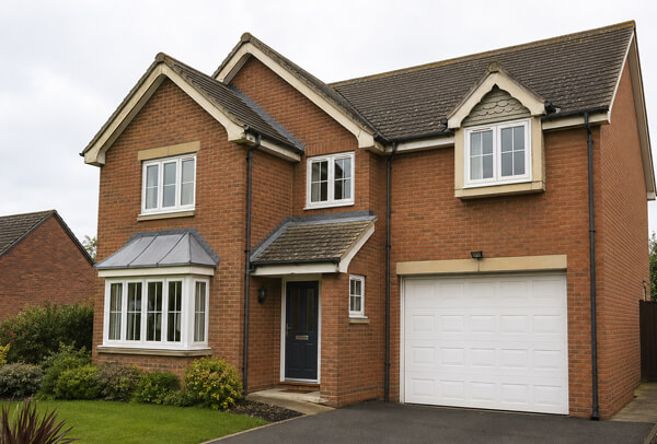 Fascias and soffits in Luton before painting with dull weathered trim