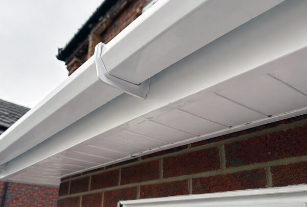 Fascias, soffits and gutters after washing in Milton Keynes