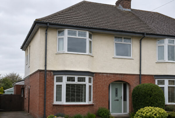 Fascia soffit bargeboard and gutter painting in Luton after work