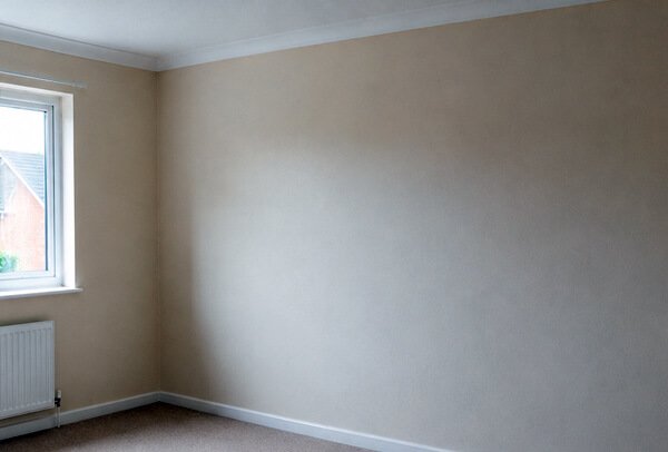 Plain wall in Bedford before feature wall wallpapering