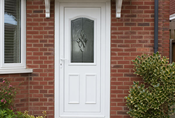 Front door in Northampton before a professional painting transformation