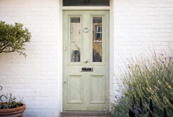 Front door painting before results in Milton Keynes