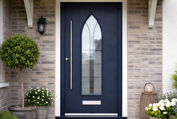 Front door painting transformation before results in Milton Keynes