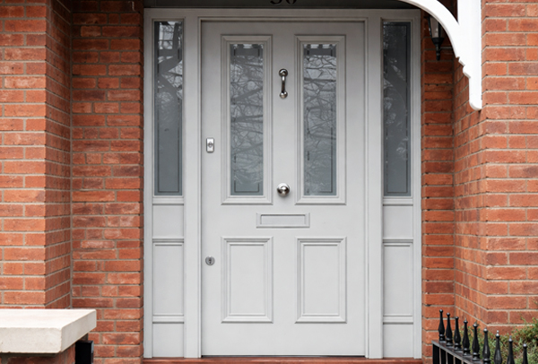 Front door painting before results in Milton Keynes