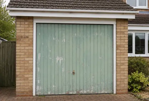 Garage door after a new colour was chosen to suit the house