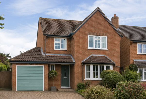 Garage door before a colour change
