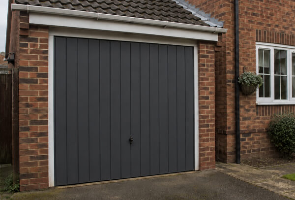 Garage door after painting for an NN1 case study