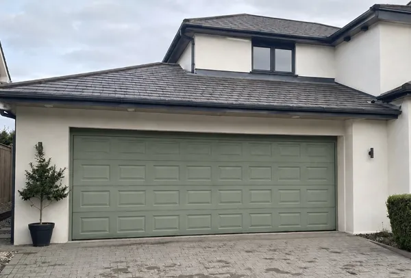 Garage door after being given a fresh new finish