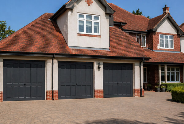 Garage door in Northampton after a full painting transformation