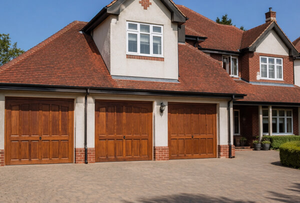 Garage door in Northampton before a full painting transformation