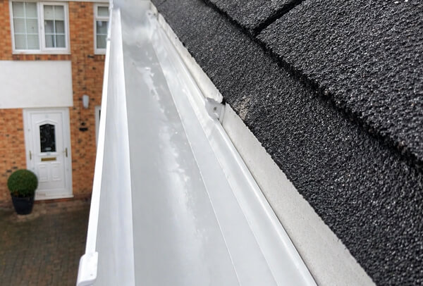 Gutter and downpipe after clearing in Milton Keynes