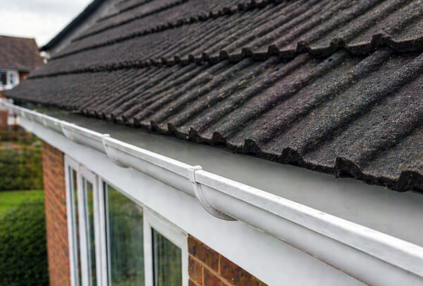 Gutters in Northampton after cleaning, clear and looking better maintained