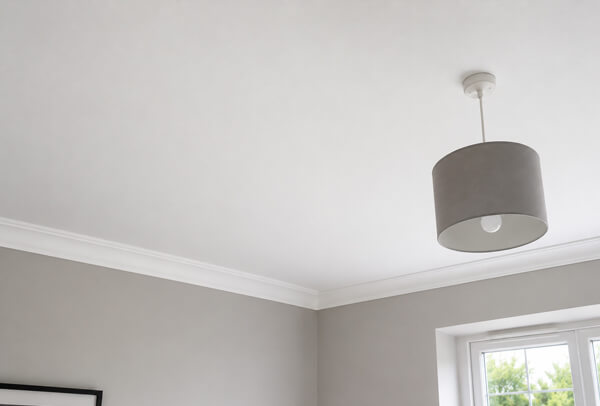 Ceiling and coving in Hemel Hempstead after painting with a brighter cleaner finish