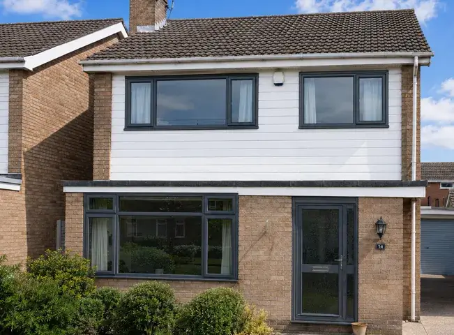 Aluminium and composite window frames after a coordinated colour update