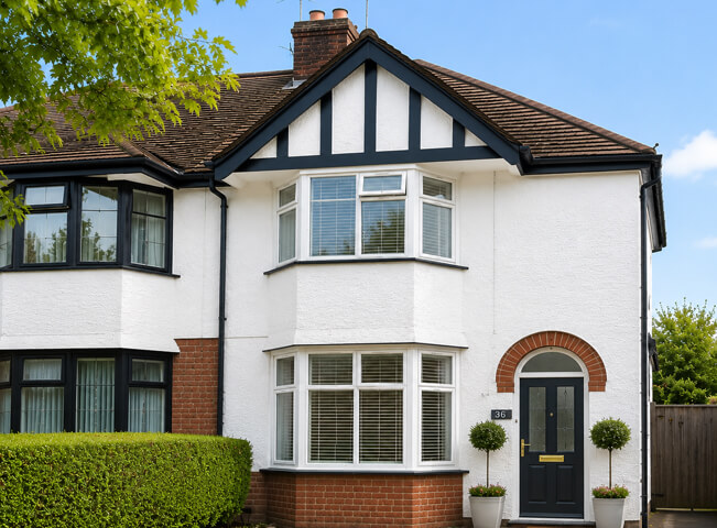 Hemel Hempstead property after exterior painting, with cleaner colours and a smarter finish
