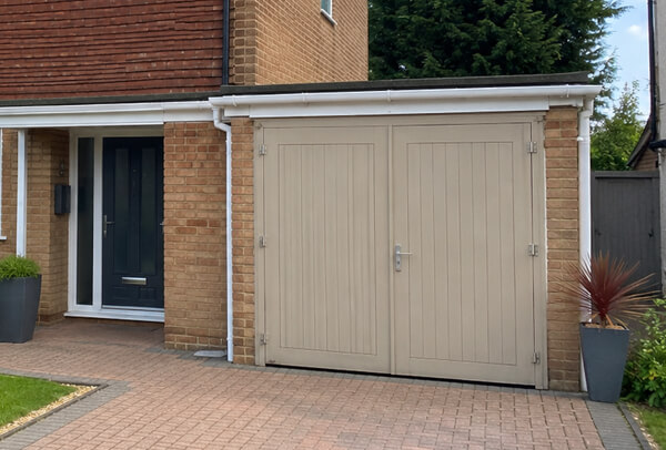 Garage door before colour change with an older shade