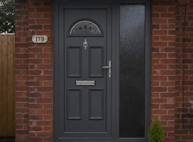 Hemel Hempstead front door after painting with a cleaner modern colour