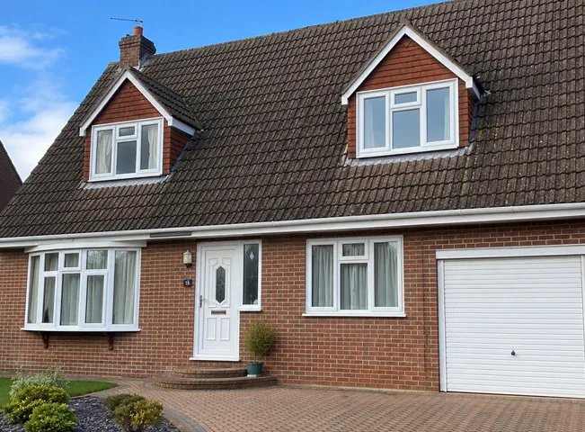 White uPVC window frames before a colour change