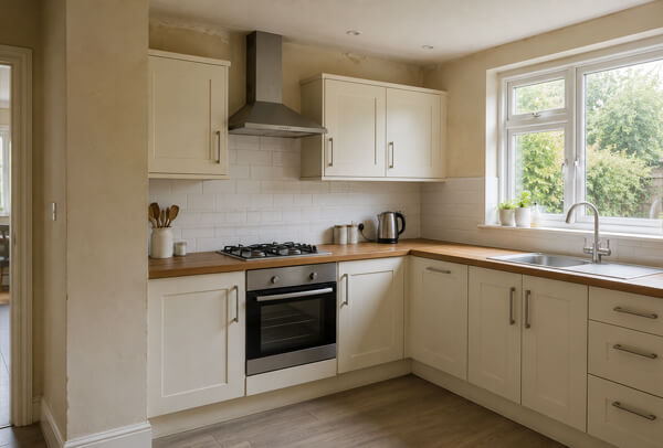 Kitchen in Hemel Hempstead before cupboard painting and room decorating