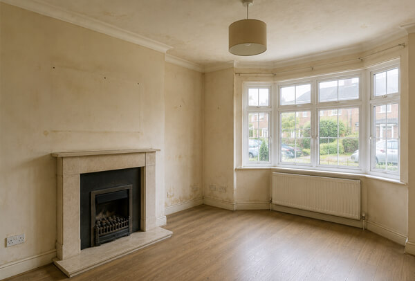 Room in Hemel Hempstead before full decorating with tired walls ceiling and trim