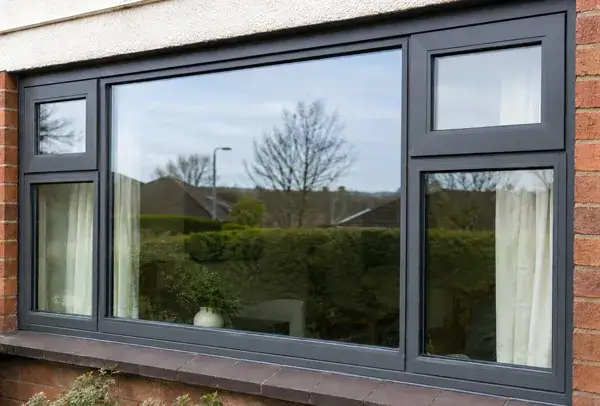 Aluminium window frame after spray painting in High Wycombe