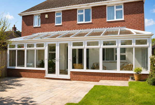 Conservatory after painting in High Wycombe with a smarter frame colour