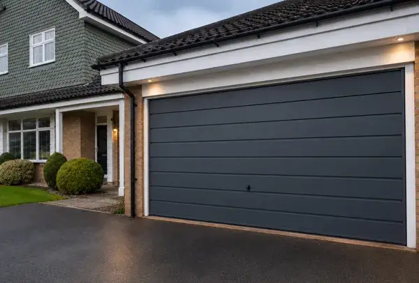Garage door in High Wycombe after painting in a modern exterior colour