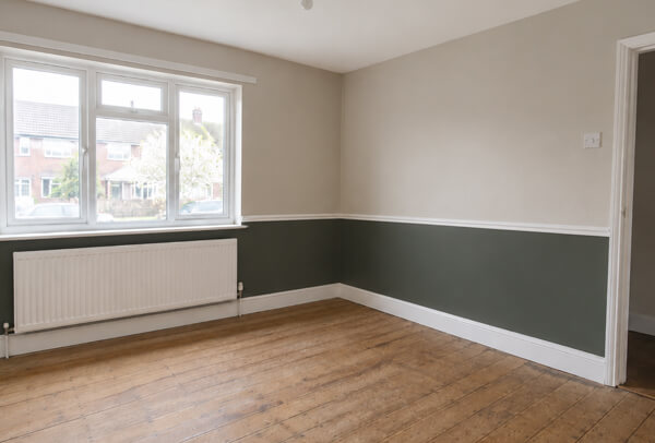 High Wycombe room after interior wall painting with a smoother and fresher finish